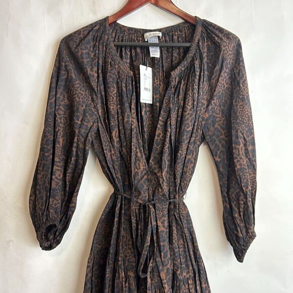 JETS AUSTRALIA BY JESSIKA ALLEN Size Small Gathered leopard-print cotton dress - Picture 4 of 7